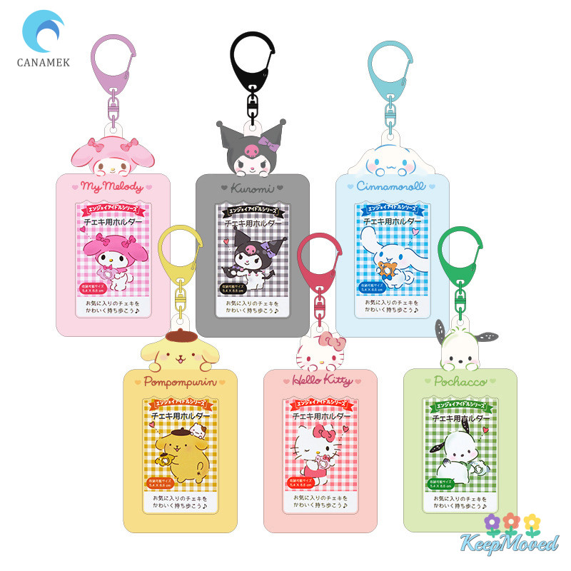 Keepmoved นักเรียนน่ารักบัตรอาหารผู้ถือบัตรรถบัส Id การ์ดบัตรเครดิตกรณีพวงกุญแจ Sanrios Kawaii Kuromi Pochacco Hello Kitty MyMelody ใหม่