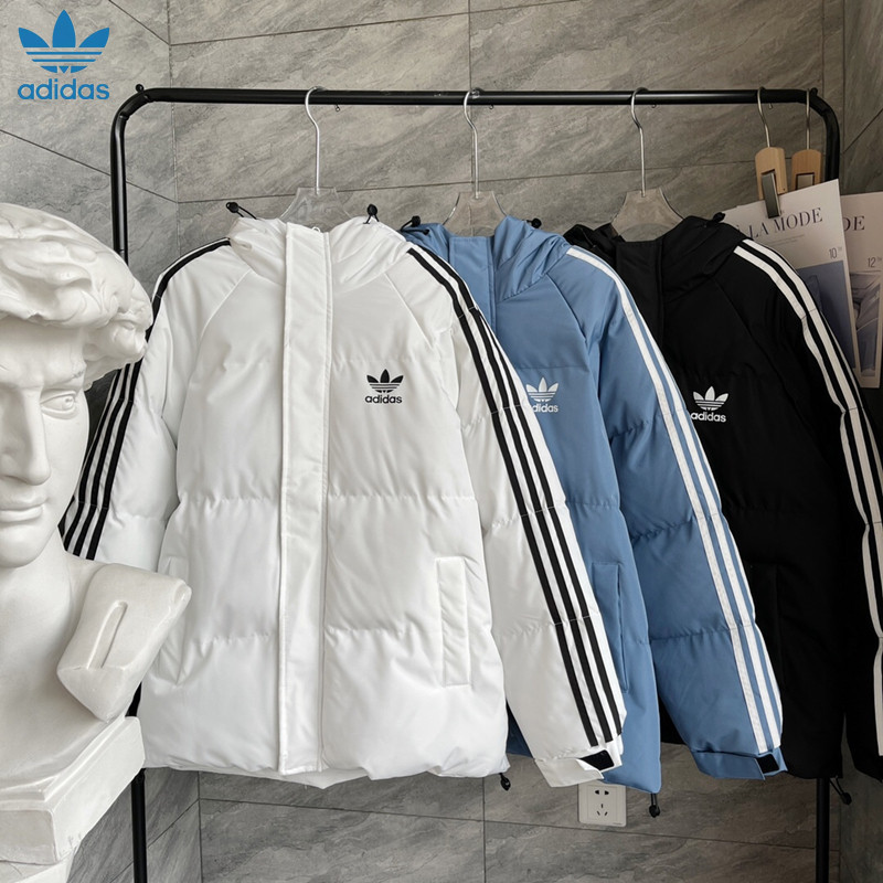 ADIDAS อาดิดาส คู่เดิมผ้าฝ้ายเสื้อผ้าให้อบอุ่นหนาแจ็คเก็ตผ้าฝ้ายฤดูหนาวผ้าฝ้ายเสื้อผ้าคลุมด้วยผ้าแจ็คเก็ตผ้าฝ้าย