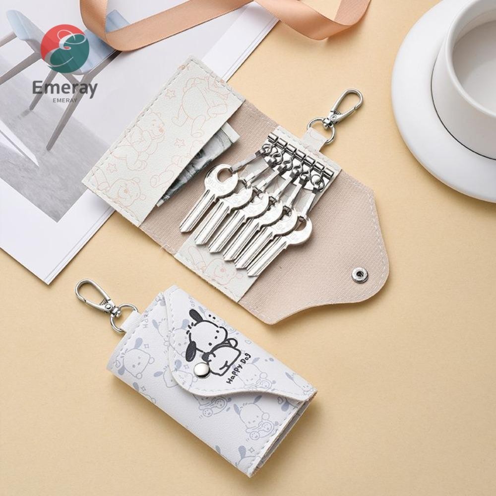 Emeray ใหม่กระเป๋าเก็บกุญแจกระเป๋าใส่เหรียญ All-Match อุปกรณ์เสริมแบบพกพาหัวเข็มขัดนักเรียน Anti-Lost Key กระเป๋า