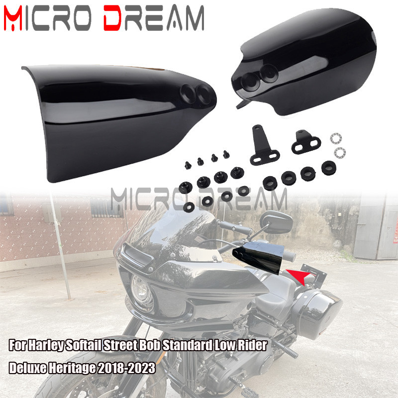 MD2PC Black Handlebar Guard Handguard For Harley Softail Low Rider ST 117 Standard Deluxe Heritage C