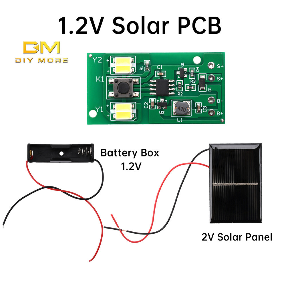 Diymore 1.2V Bi-Color สีขาว + Warm Solar Light Circuit Board ไฟสนามหญ้าพลังงานแสงอาทิตย์รั้วแหล่งกําเนิดแสงบอร์ดควบคุม DIY ชุด