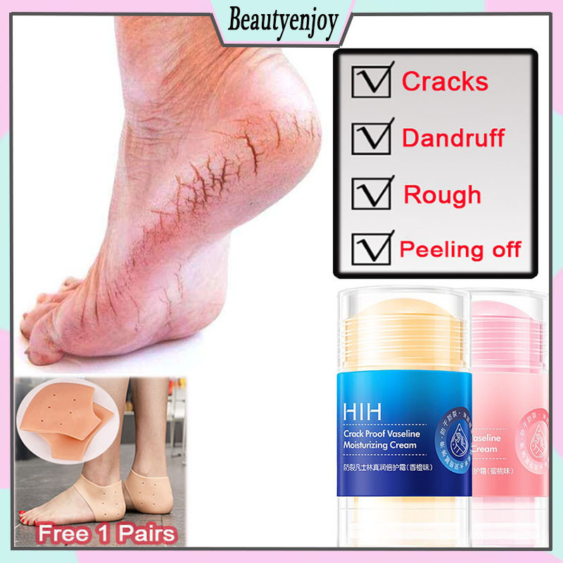 ซื้อ 1 แถม 1 Vaseline Anti-Drying Crack Foot Cream Lotion Stick Removal Feet Hand Dead Skin Whiten C