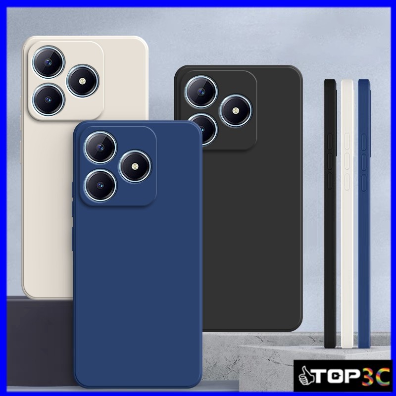 เคส realme C63/C61/C55/C67/C53/C51/C35/C33/Note 50/C30/C30SซิลิโคนเหลวสีทึบAnti Dropเคสโทรศัพท์YT