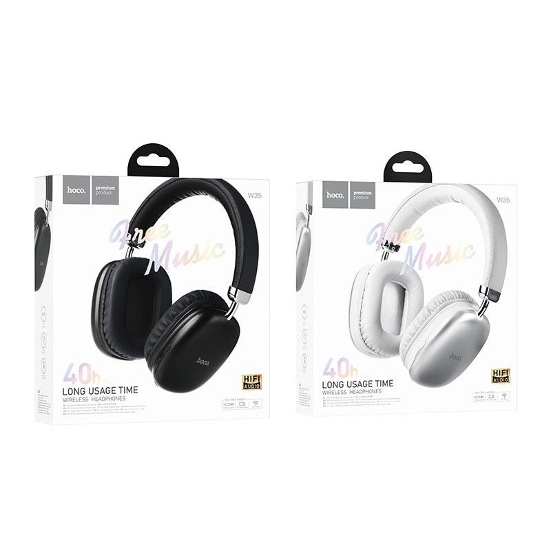 ใช้ได้นาน New!Hoco W35/W46 หูฟังไร้สาย บลูทูธ ไวเรส ตัดเสียงรบกวน Wireless Headset Wireless Headphon
