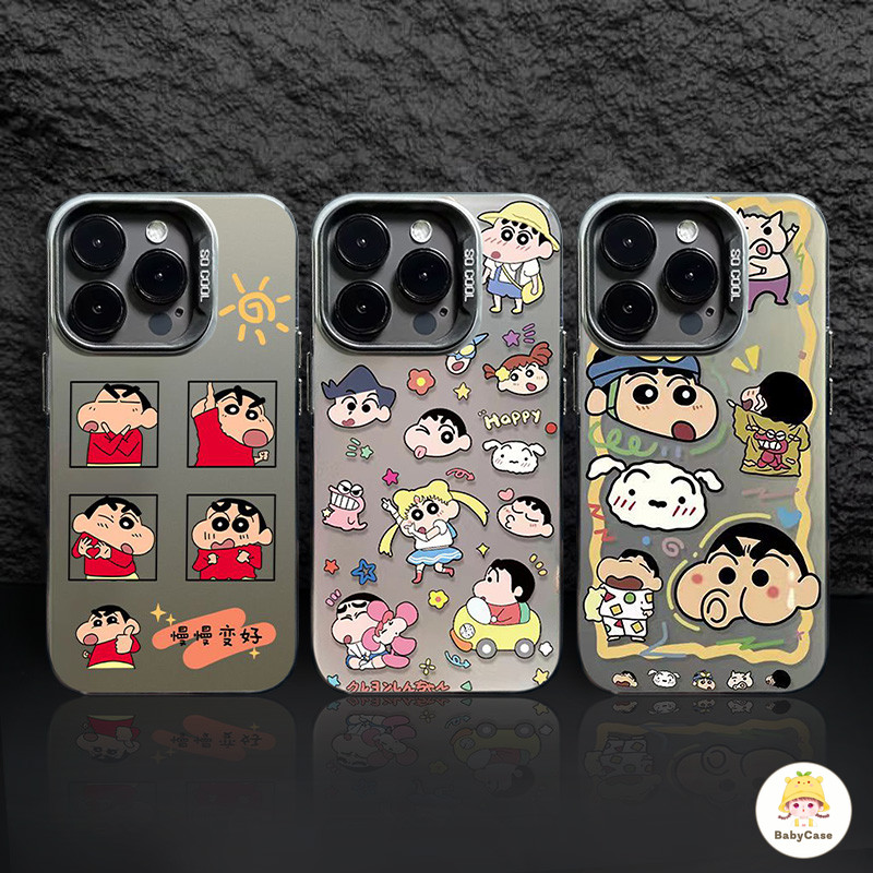 เครยอนชินจังน่ารักแสนสุข เคส Realme C51s C15 C55 C25 C35 C12 5 5i C67 C53 C51 C11 C33 C17 C30 C20 C25S C21 C20A Note 50
