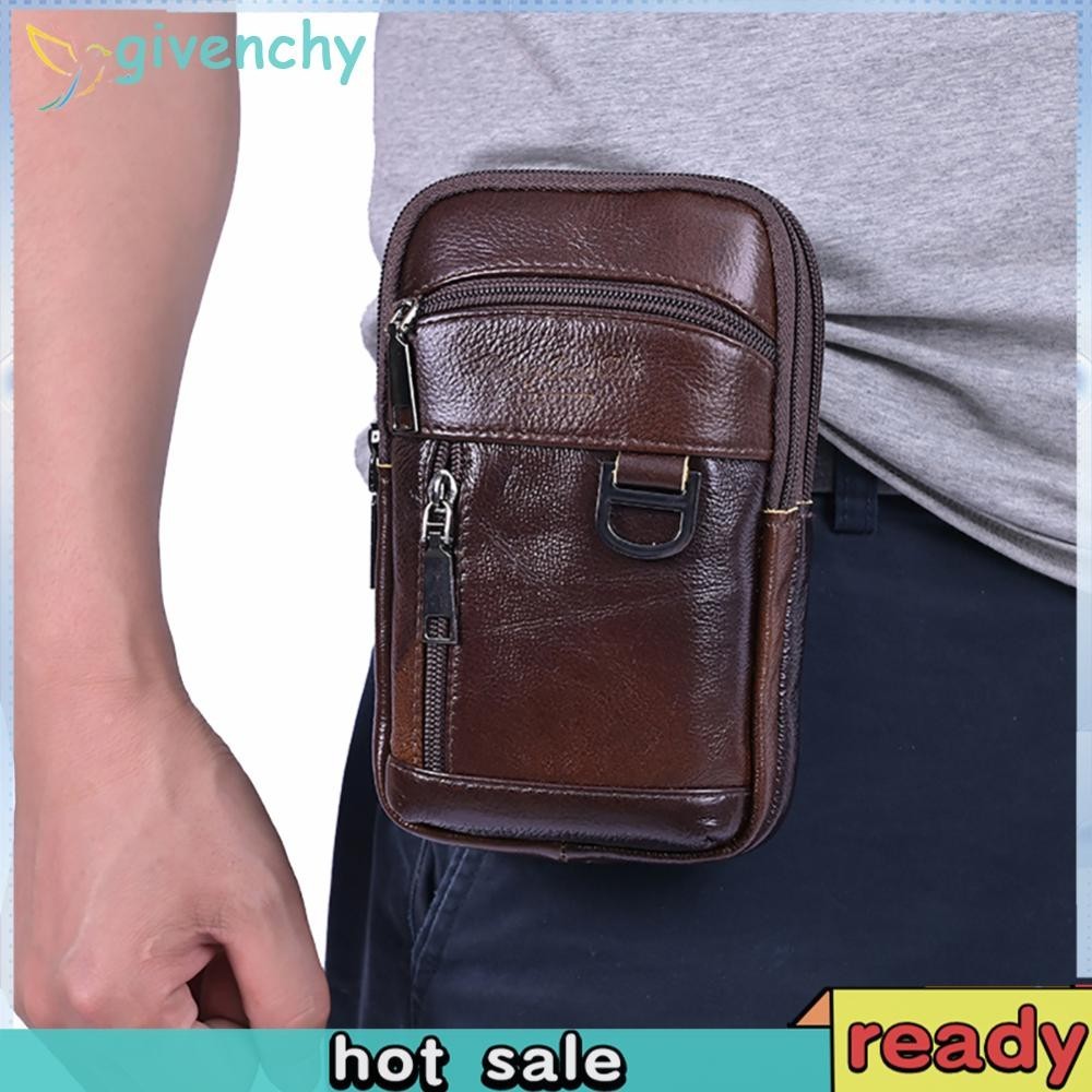 [givenchy1.th] Men Casual Bum Bag Leather Fashion Sling Bag Retro Belt Bag Men Daily Sports Bag