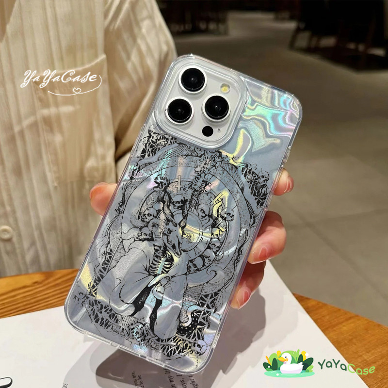สำหรับ iPhone11 13 Case For เคสไอโฟน14 15 12 pro max 7 8 14 15 Plus X XR XS Max แพะ Evil Mage ขั้นสูงรุ่นคลื่นน้ำสี เคส