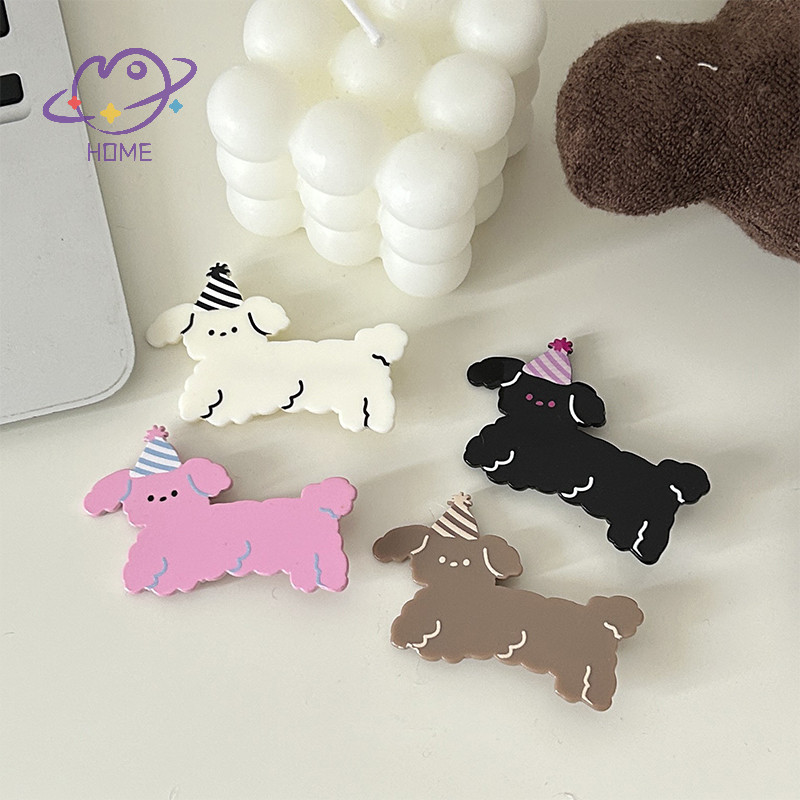 [mayhome] กิ๊บติดผมอะคริลิคสุนัขน่ารักการ์ตูนสําหรับผู้หญิงสาวสัตว์ Hairpins บุคลิกภาพหวาน Barrettes Bangs คลิปเครื่องประดับผม {TH}