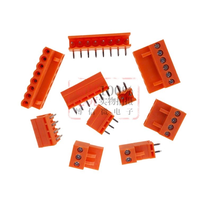 ส้ม ส้ม| Ht3.96 Connector 2P/3/4/5/6/8/12P Connector Terminal Bent Pin/ขาตรงทั้งชุด 3P, 4P, 5P, 6P, 8P, 10P Curved Pin ตรง Pin เชื่อมต่อสีส้ม