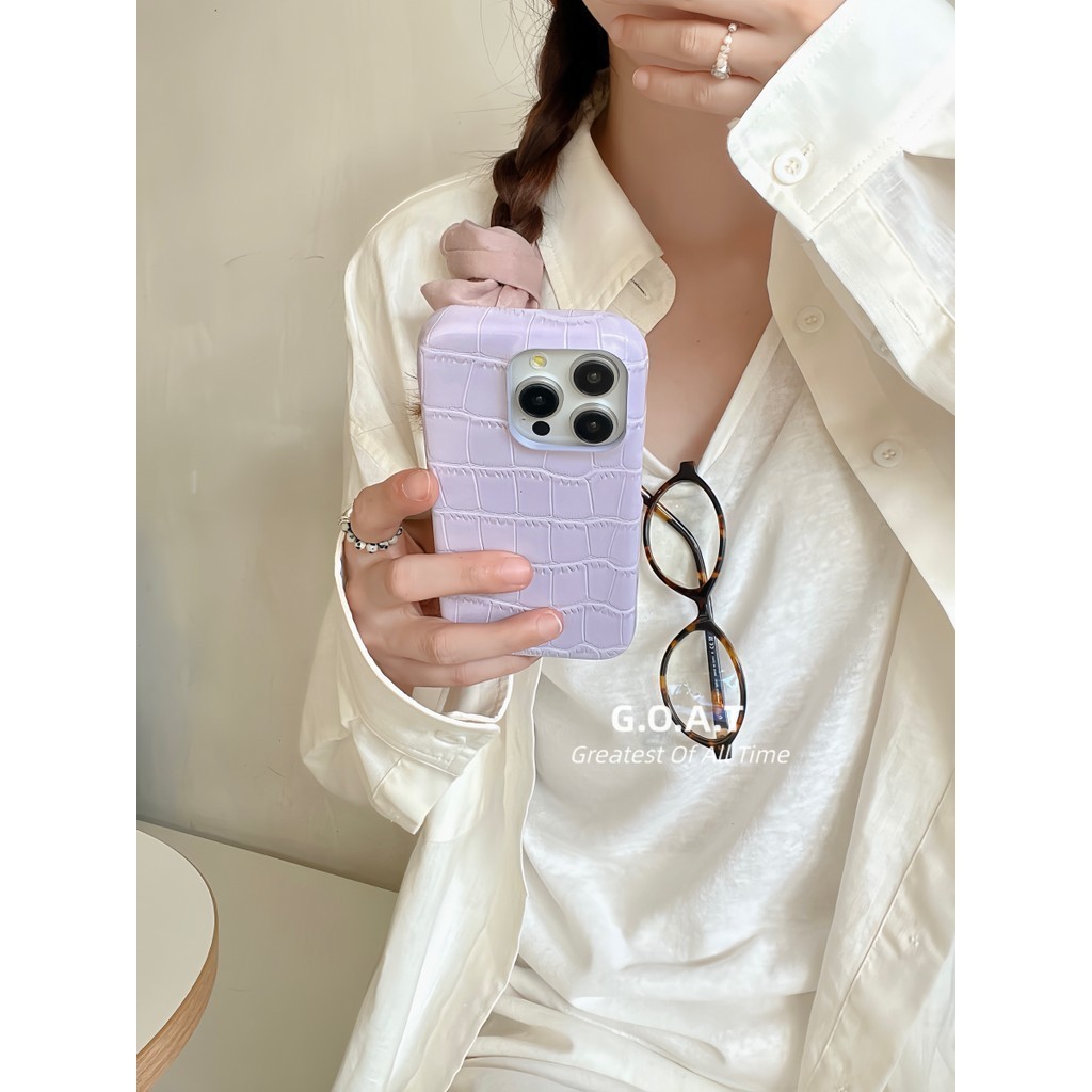 🚀Fast shipping💚💖 สีทึบเรียบง่าย Ins หนัง CASING สําหรับ iPhone 17 16 15 14 13 Pro Max เคส iPhone case ป้องกัน anti-drop ฝาหลังกรณี - ภาพย่อย 5