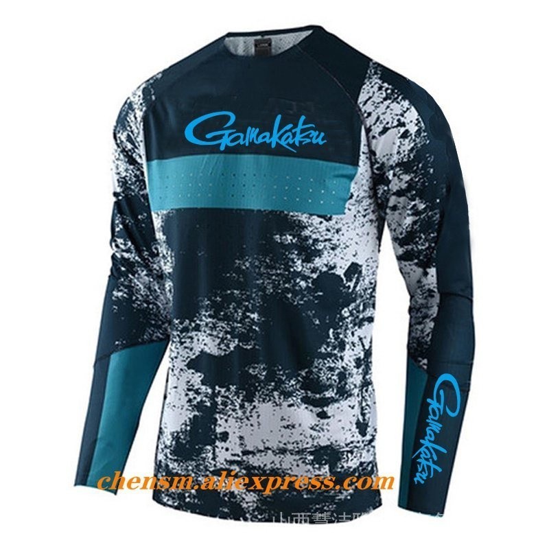 ใหม่ Gamakatsu เสื้อผ้าตกปลาแขนยาว camping เดินป่าขี่จักรยาน T เสื้อ anti-UV ตกปลาเสื้อผ้า quick drying jerseys YVOY