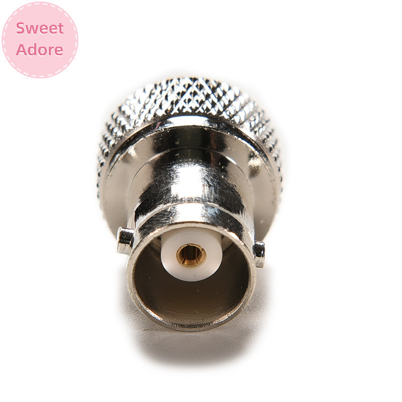 Sweetadore BNC Female Jack To SMA Male Plug Coax Straight Connector Adapter Nickel TH