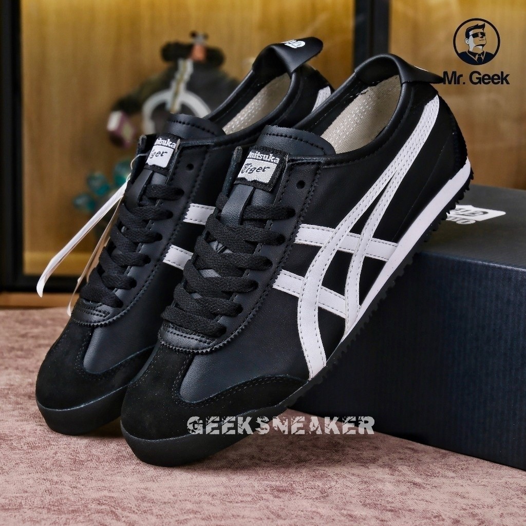 [GeekSneaker] รองเท้าผ้าใบ Onitsuka Tiger Mexico Low Tube 66 สีดํา (แมวดํา)