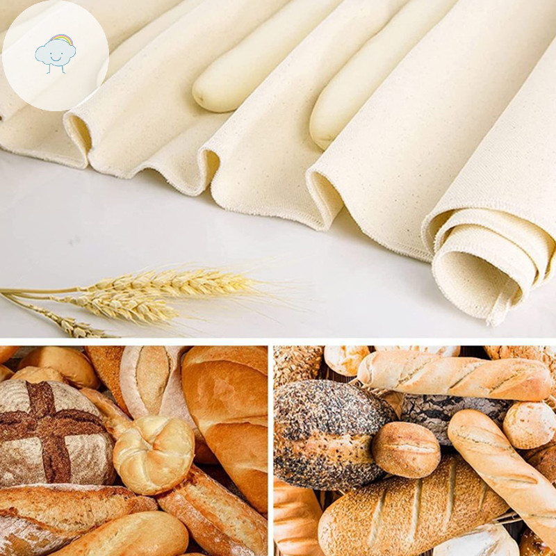 TWOE หมักผ้าแป้ง Bakers Pans Bakers Dough โซฟาผ้าฝ้ายแท้ Pastry Proofing ผ้าเบเกอรี่ขนมปังฝรั่งเศส Baguettes Loaf TH