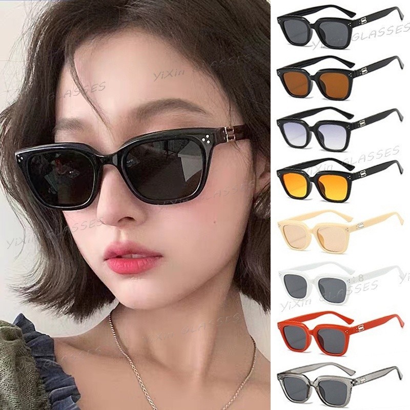 เวอร์ชั่นเกาหลีของสแควร์ Y2K Shades แว่นตากันแดดสีน้ําตาลสําหรับผู้หญิงแฟชั่นสาวเผ็ด Ins กลางแจ้ง UV ทน Sun Shading Eye Sun แว่นตาสําหรับชาย