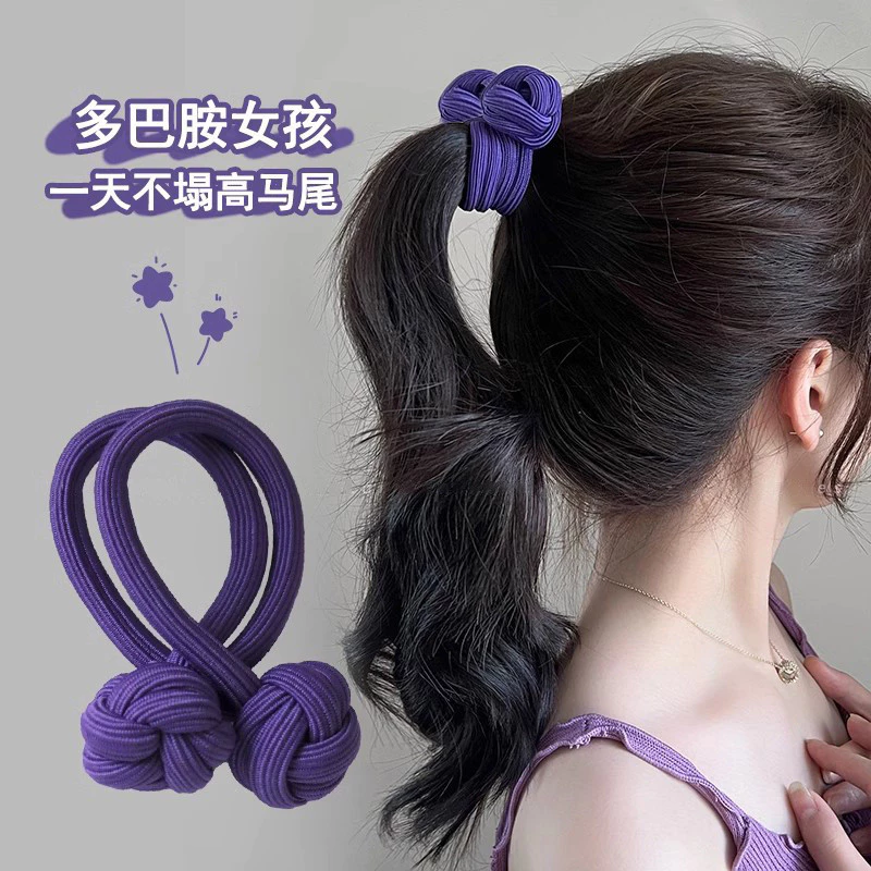 สไตล์ใหม่ตัวหนาผมที่มีสีสันผูกยางรัดของผู้หญิงยืดหยุ่นสูงและทนทานเชือกผม หมวก