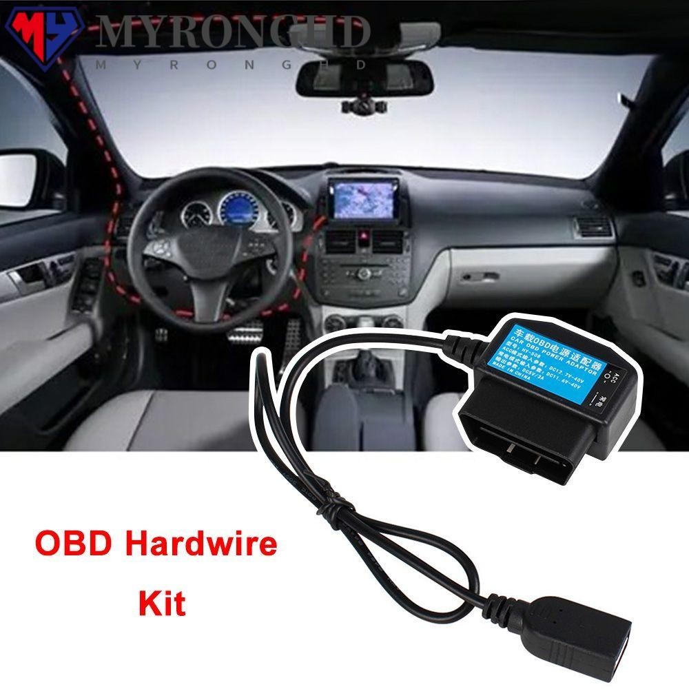 Myronghd สายชาร์จในรถยนต์ใช้งานได้จริง DVR USB OBD Hardwire Kit