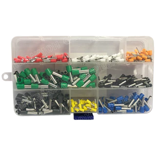 [ 1 กล่อง ] E-400 หางปลาคอร์ดเอ็น 400ชิ้น cord end ขั้วต่อสายไฟ เทอร์มินอล ขั้วต่อหางปลา Terminal Crimping ครอดเอ็น แ...