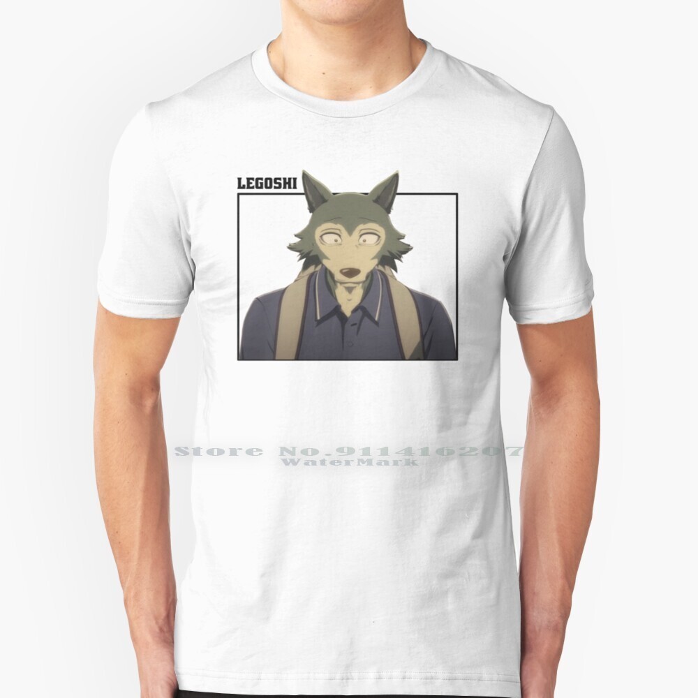 Legoshi - Beastars T เสื้อ 100% ผ้าฝ้ายแท้ Beastars อะนิเมะมังงะ Legosi Wolf Furry Legoshi Louis สัต