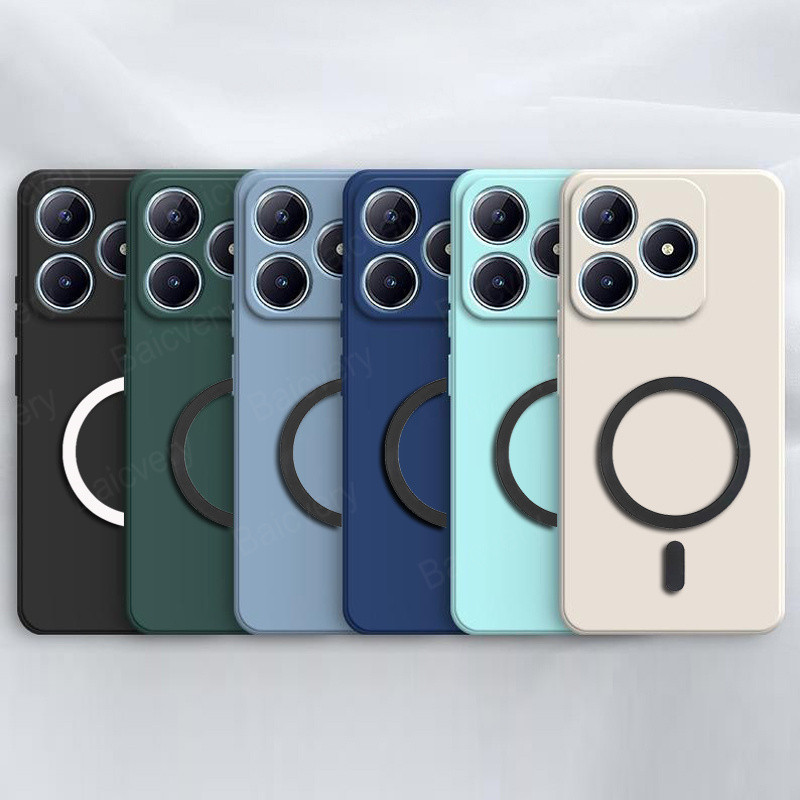 ปลอกสําหรับrealme C53 RMX3760 C51 RMX3830 หมายเหตุ 50 RMX3834 สีสันMatte Coverสติกเกอร์แม่เหล็ก