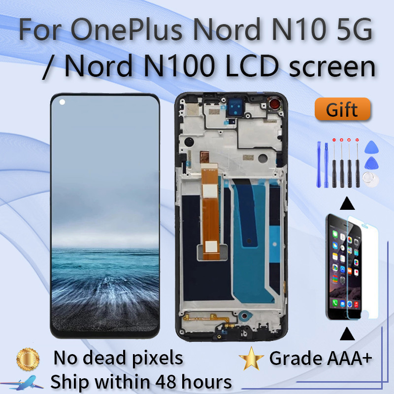 OEM สําหรับ Oneplus Nord N10 5G / NORD N100 BE2029, BE2025, BE2026, BE2028 จอแสดงผล LCD กรอบหน้าจอสั