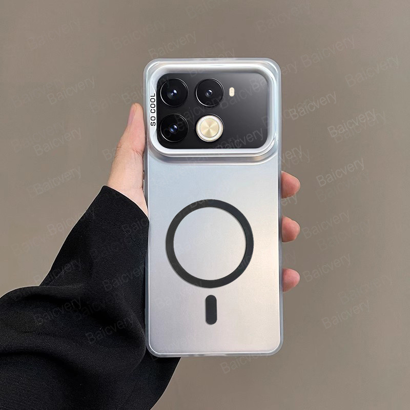 Infinix NOTE 40 Pro+ Note40 5G 4G NOTE 40S IMD Casing Phone Case Cover with Magnetic Wireless Charger Sticker