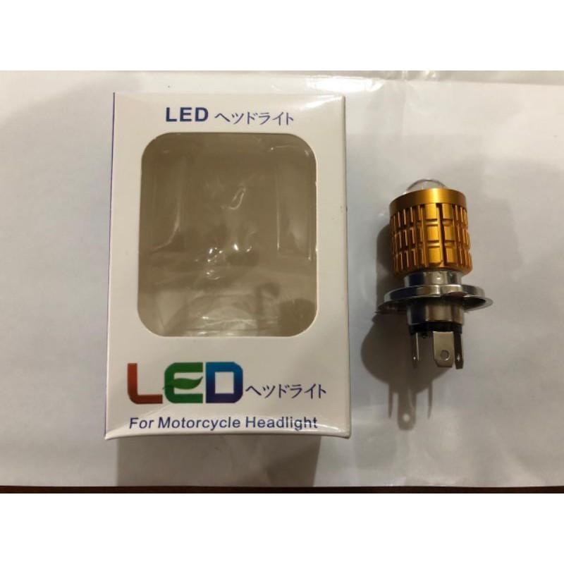[ DELSER MOTOR ] MAIN FRONT LED LIGHT BULB H4 LASER ROUND CNC GOLD VIXION NEW OLD SCOOPY VERZA CBR C