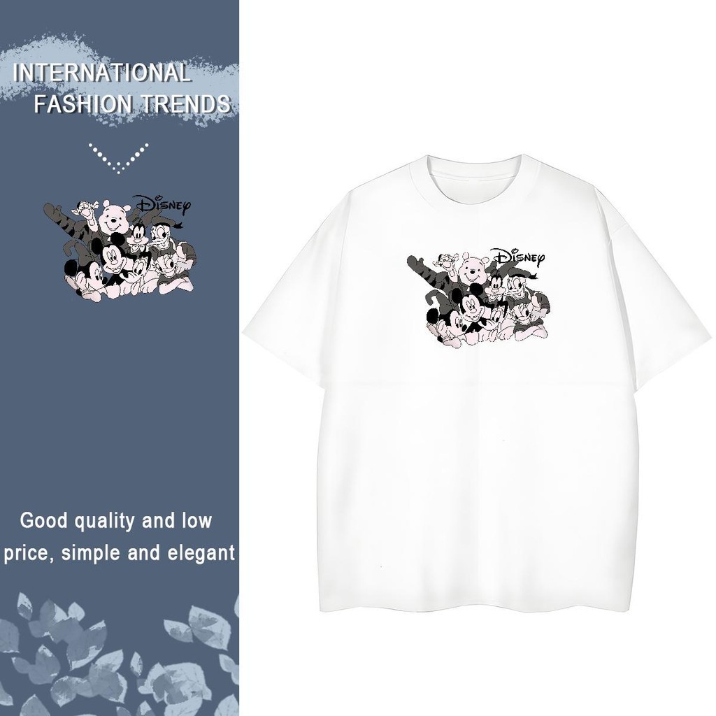 MINNIE Breathable Pattern สตรีทผ้าฝ้าย 100% ผู้หญิงเสื้อยืดจัดส่งฟรีเสื้อยืดสไตล์ใหม่