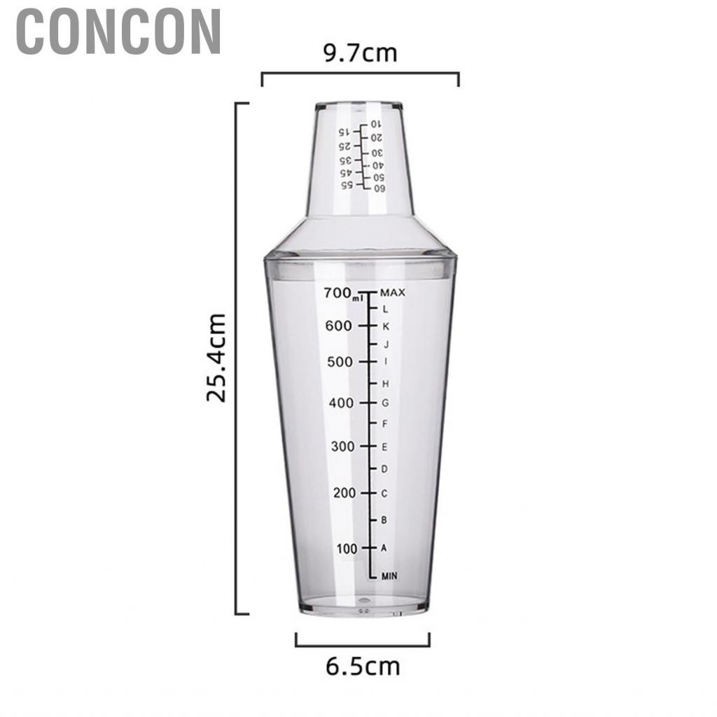 Concon ชุดเครื่องปั่นค็อกเทลบาร์เทนเดอร์ 700 มล. ทนทานทำความสะอาดง่ายสำหรับร้านชานม - รูปที่ 4