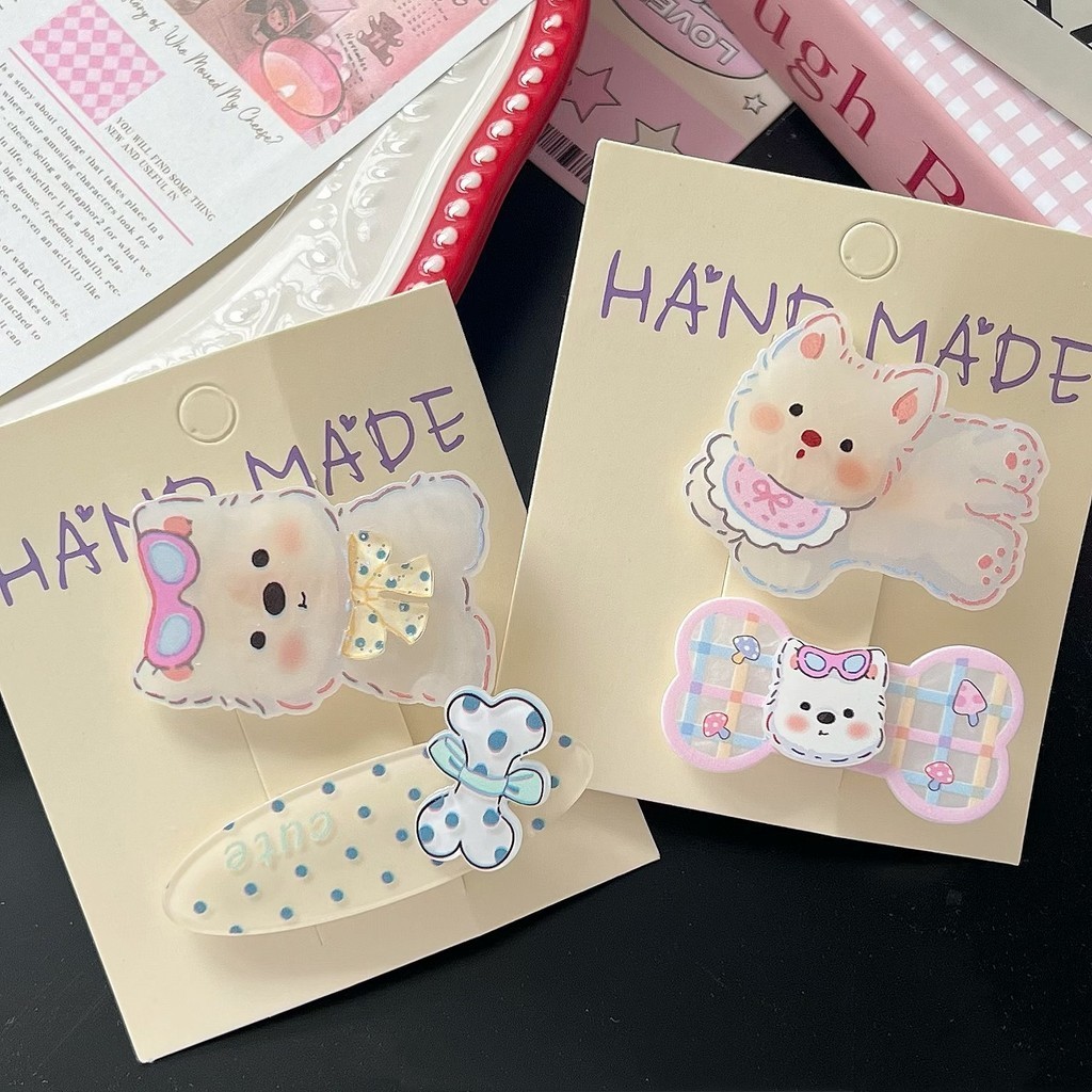 ใหม่น่ารักmulticolor Puppy Hairpinsการ์ตูนSweet Duckbill Hairpinอเนกประสงค์เด็กอุปกรณ์เสริมผม