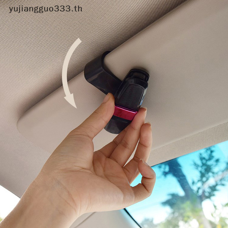 # Th # รถแว่นตากรณีผู้ถือ Auto Sun Visor แว่นตาแว่นตากันแดด Organizer คลิปผู้ถือบัตรแว่นตาอุปกรณ์ตกแต่งภายในรถยนต์.