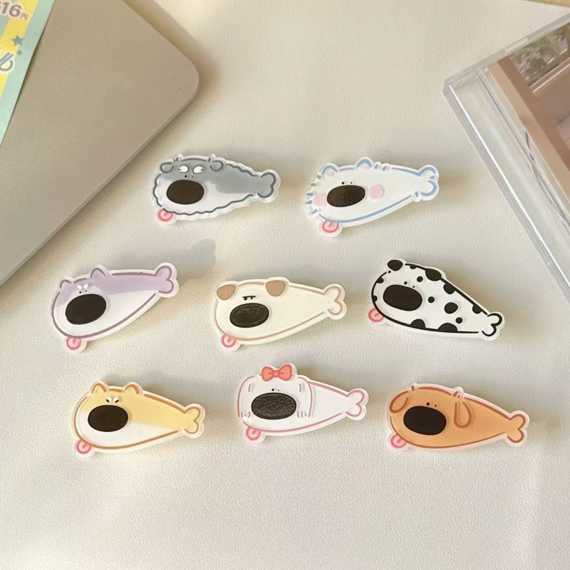 กิ๊บติดผมสุนัขจมูกใหญ่น่ารักและหวานของผู้หญิงลูกสุนัขใหม่การ์ตูนเครื่องประดับผมหน้าม้า