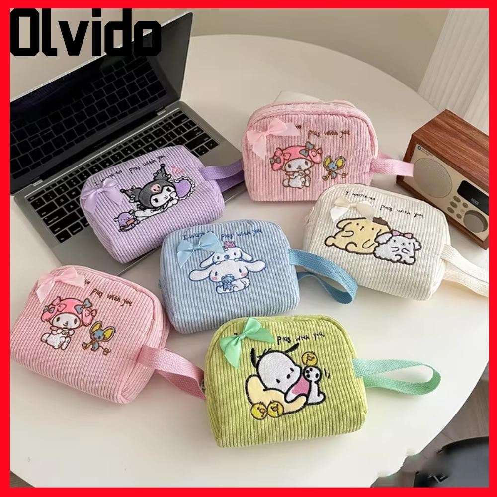 กระเป๋าลิปสติก OLVIDO, กระเป๋าใส่เหรียญ Cinnamoroll Sanrio Kuromi, พวงกุญแจตุ๊กตา My Melody Pochacco