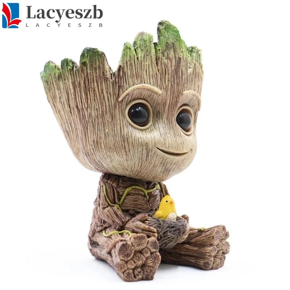 Lacyeszb Tree Man Groot สําหรับของขวัญตกแต่งรถ Mini Groot รูปของเล่น Marvel 6 ซม.ตุ๊กตา