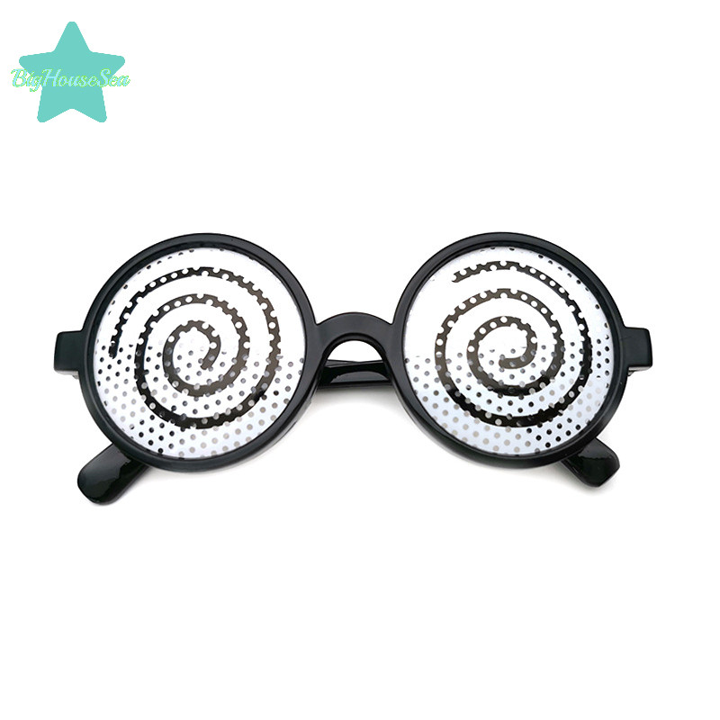 [BigHouseSea] ใหม่แว่นตาคอสเพลย์ Vertigo รูปแบบตลกแว่นตาตกแต่งอะนิเมะ Disizzy แว่นตาวันเกิด Party Photo Props ใหม่