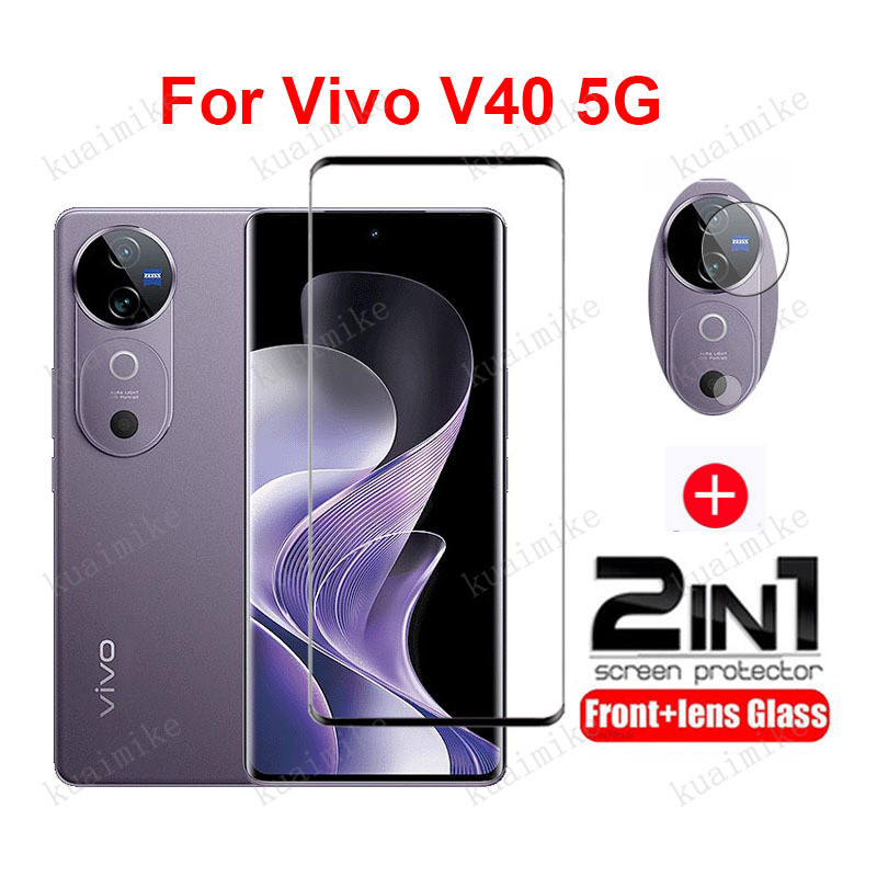 2-in-1 ฟิล์ม Vivo V40 5G ฟิล์มกระจก HD ฟิมล์กระจก Vivo Y03 Y28 Y18 V40 V30 V29 V27 V25 V23 V20 Pro V