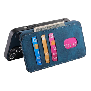 Flip หนังสําหรับ Magsafe ไร้สายชาร์จสําหรับ iPhone 17 16 15 14 Pro Max 12 13Pro ช่องเสียบการ์ดธุรกิจ