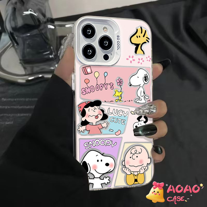 การ์ตูนน่ารัก snoopy นุ่ม เคสไอโฟน 15 13 11 14 12 Pro Max XR 7Plus 8Plus X XS Max 13 7 8 14 15 Plus SE 2020 - รูปที่ 4