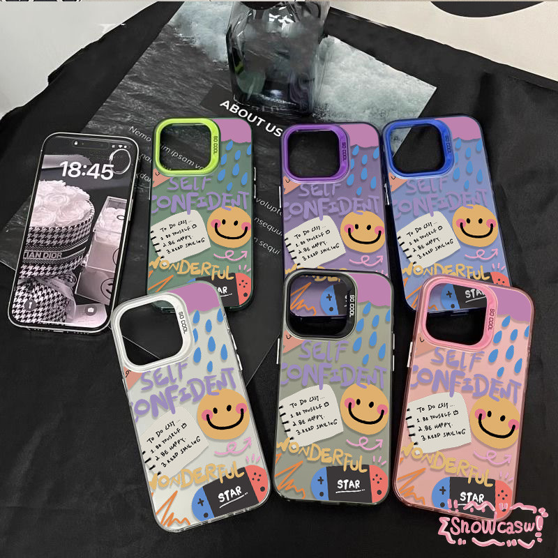ยิ้มน่ารัก Doodle ภาษาอังกฤษ เคสVIVO Y27 Y22 Y20 Y12 Y12s Y27s Y21s Y36 Y16 Y15s Y21 Y17 Y17s Y11 Y35 Y15 Y02 Y91 Y31