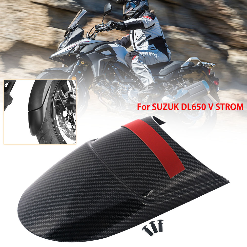 Yตัวขยายบังโคลนหน้าคาร์บอนมอเตอร์ไซค์สำหรับ Suzuki V-Strom DL650 V-Strom 650 VStrom650 V-Strom650 20