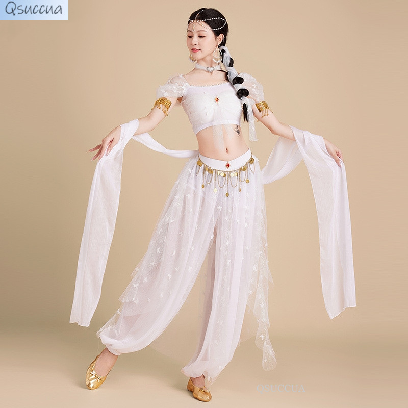 Qsuccua ผู้ใหญ่สุภาพสตรี Belly Dance เต้นรําอินเดียเจ้าหญิง Jasmine Exotic เครื่องแต่งกายชุด