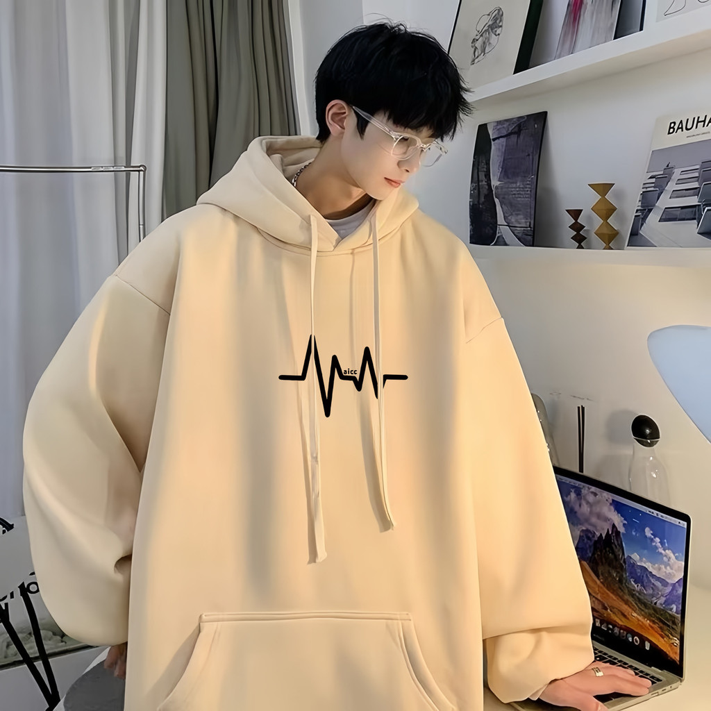 เสื้อกันหนาวมีฮู้ด [ม-5เอ็กแอล] เสื้อฮู้ดสไตล์เกาหลีสําหรับวัยรุ่นแฟชั่นและอินเทรนด์ใส่ได้ทั้งชายและหญิง