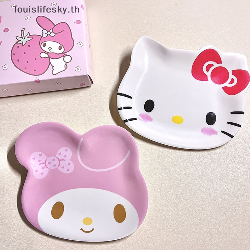 SANRIO Llth ซานริโอ อะนิเมะ ทํานอง บนโต๊ะอาหารการ์ตูนน่ารักผลไม้จานเค้กขนมขบเคี้ยวจานบ้านจานรับประทานอาหารครัวขนมเครื่องมือ ร้อน