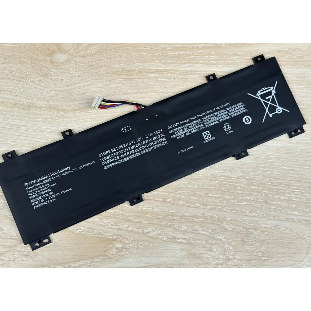 31.92WH 7.6V  New NC140BW1-2S1P แบตเตอรี่แล็ปท็อป For Lenovo IdeaPad 100S 0813002 80R9 100S-14IBR 10