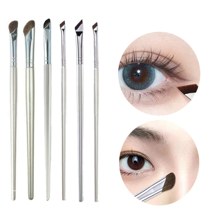 Professional Eyebrow Eyeliner Brush Portable Soft Small Angle Eyes Makeup Detail Brush Tool