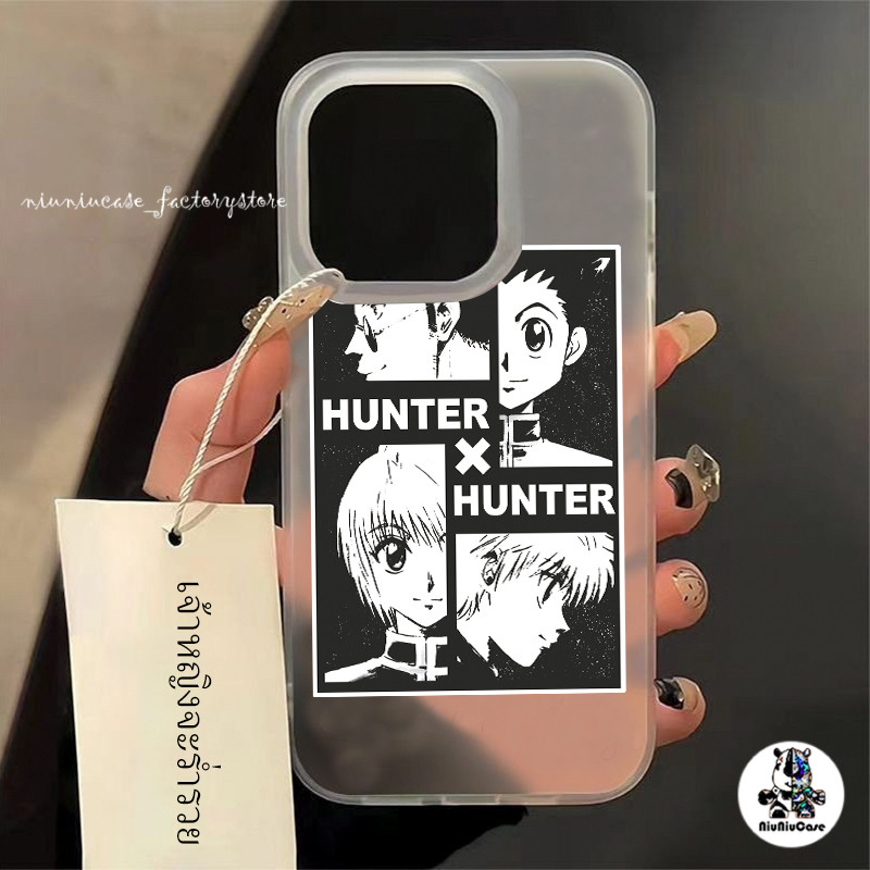 ส่งจากไทย เคสไอโฟน11 เคสโทรศัพท์ Matte Case For iPhone 11 12 13 14 15 Pro Max X XS 7P 8P 14Plus XR เคส HUNTERxHUNTER