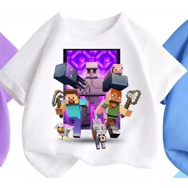 (จัดส่งตลอด 24 ชั่วโมง) Kids T shop เสื้อเด็ก เสื้อเกมส์ สำหรับเด็กและผู้ใหญ่ N0.189 สี ผ้าใส่สบาย