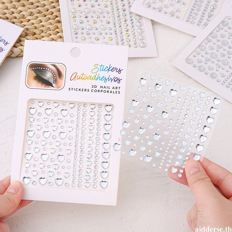 aidderse.thHeart Pearl DIY Face Diamond สติกเกอร์เด็กอัญมณีเพชรสติกเกอร์เวทีเพชรสติกเกอร์-