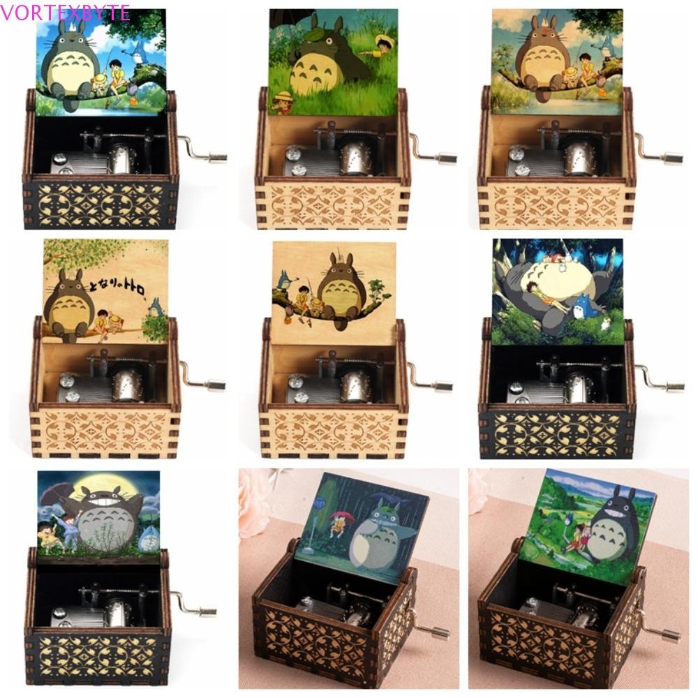 Vortexbyte Totoro กล่องดนตรี, เพลงการ์ตูน Totoro ไม้ Hand Crank Music Box, เพลงกล่องน่ารักแกะสลักรูป