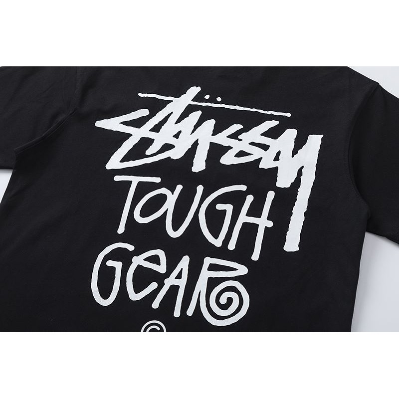 #T8 ด้านหน้าและด้านหลังโมโนโครมที่เขียนด้วยลายมือพิมพ์ตัวอักษรคู่เกาหลีขนาดบวกผ้าฝ้าย สตรีทแวร์ คอกลมยอดนิยมกราฟิกทีวินเทจ ไม่จํากัดเพศ เสื้อยืดส